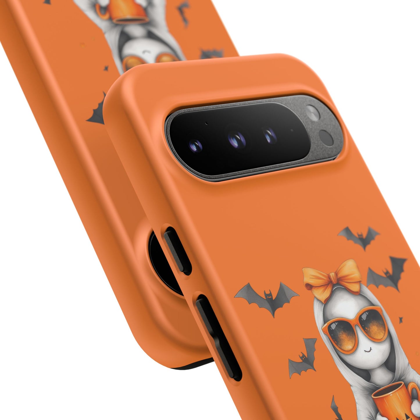 Halloween Ghost Phone Case, Cute Cat Ghost Case, Autumn Phone Cover, Spooky Season Gift, Trick or Treat Case