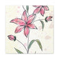 Matte Canvas, Stretched, 1.25" Tulips Pink Flowers