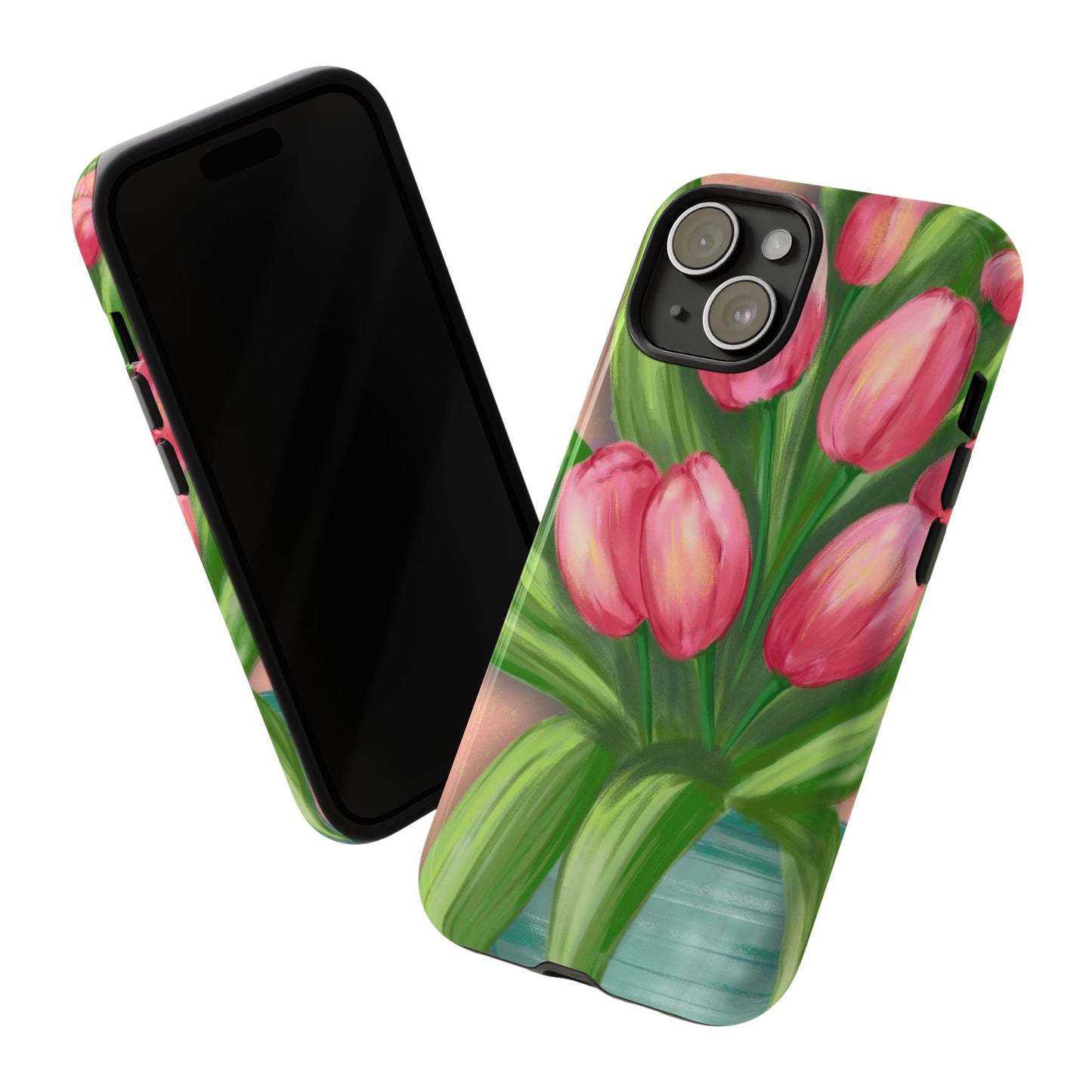 Floral Phone Case with Vibrant Tulips - Tough Cases for Garden Lovers, Spring Gifts, Nature Enthusiasts, Unique Gadget Accessories, [...]
