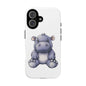 Cute Hippo Phone Case, Unique Tough Cases, Animal Lover Gift, Cute Animal Design, Baby Animal Phone Accessory