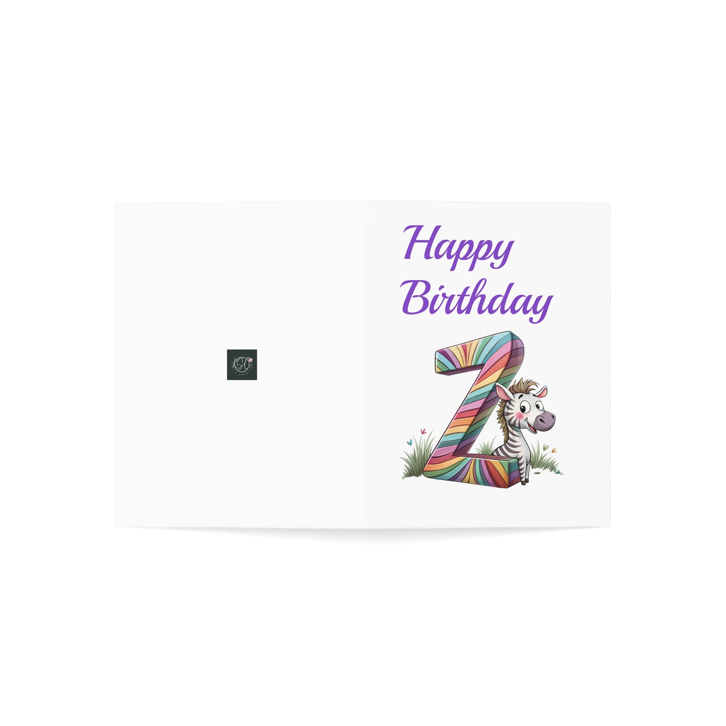 Colorful Zebra Birthday Greeting Cards - 1, 10, 30, or 50pcs - Kids Birthday, Celebration, Party Invitations, Unique Cards