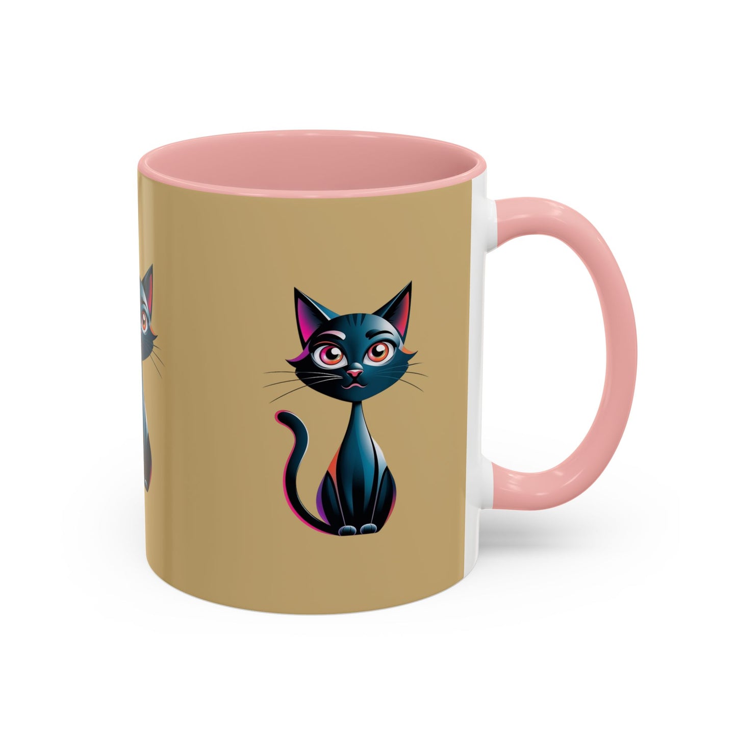 Cute Cat Accent Coffee Mug - Perfect for Cat Lovers, Gift for Birthdays, Home Decor, Animal Enthusiasts, Fun Kitchenware