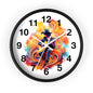 Guitarist Art Wall Clock — Colorful Blues Music Decor
