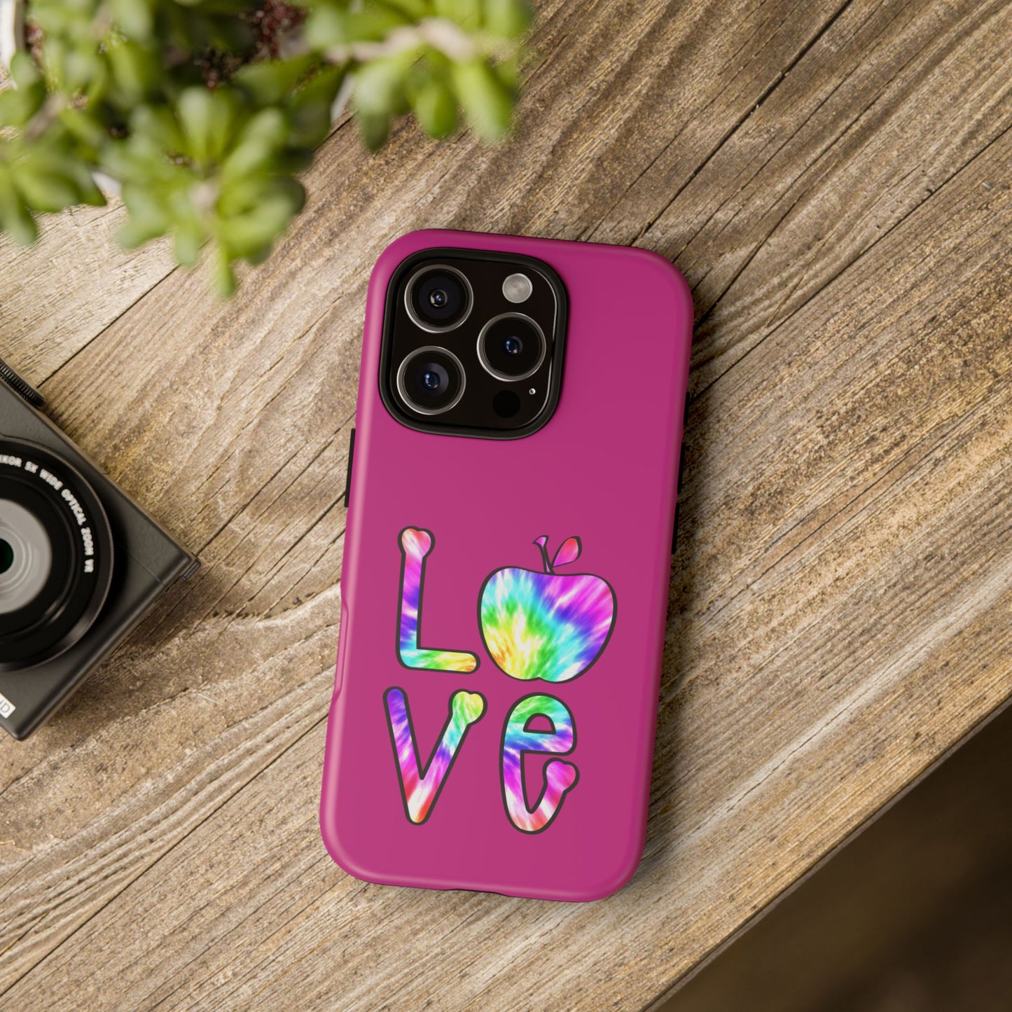 Colorful Love Phone Case, Tough Cases for iPhone, Cute Phone Accessory, Gift for Her, Summer Vibe Phone Cover