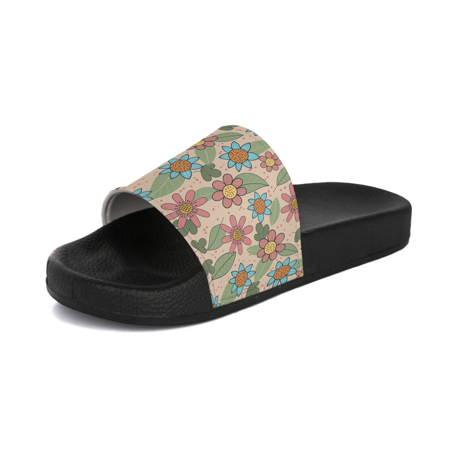 Floral Women's Slide Sandals, Summer Footwear, Beach Slides, Comfortable Slip-Ons, Gift for Her