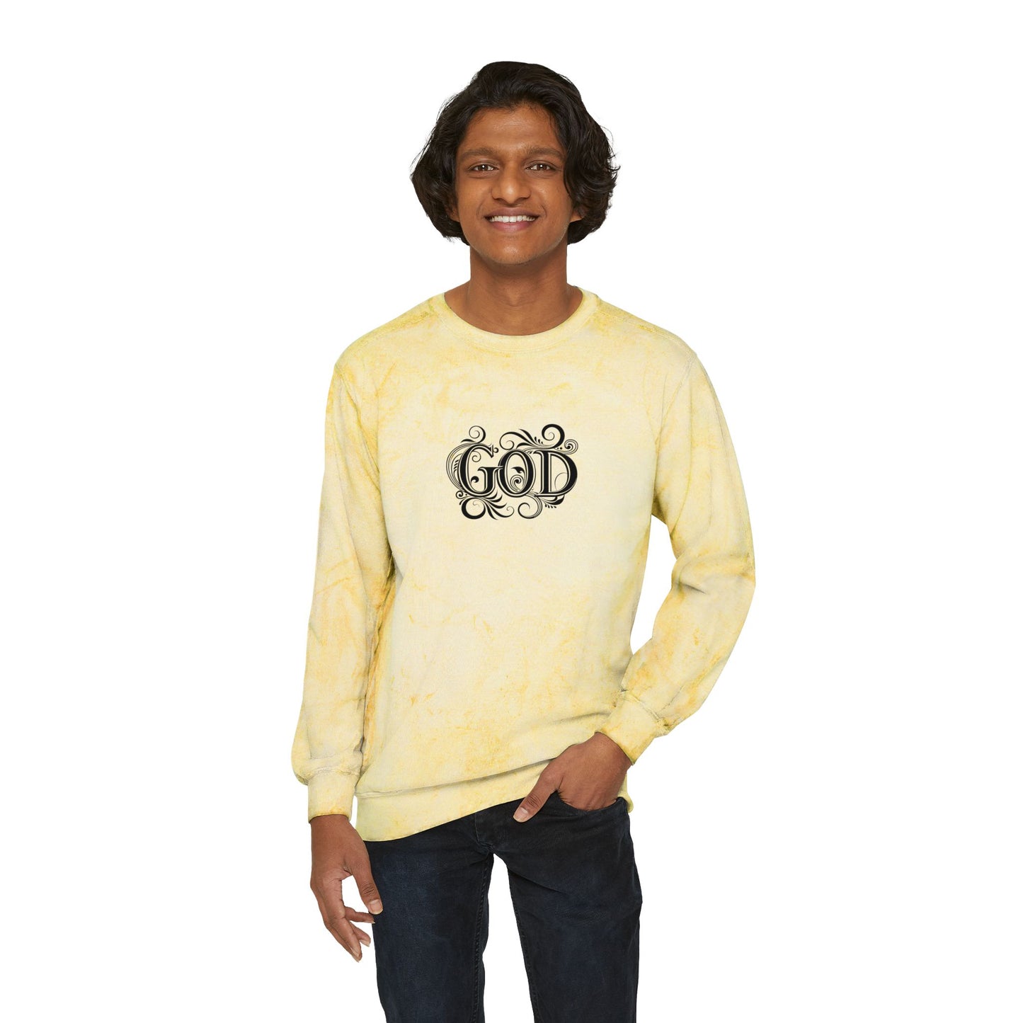 Colorful Inspirational Crewneck Sweatshirt, Unisex Sweatshirt, God Sweatshirt, Casual Wear, Color Blast, Birthday Gift, Spiritual Gift