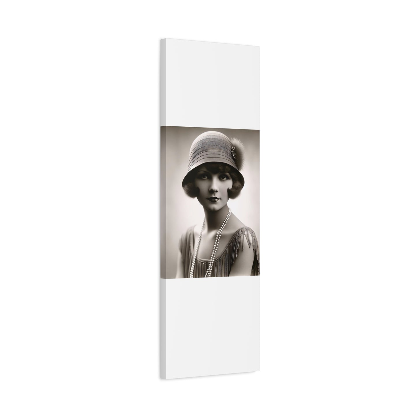 Vintage 1920s Flapper Portrait Canvas