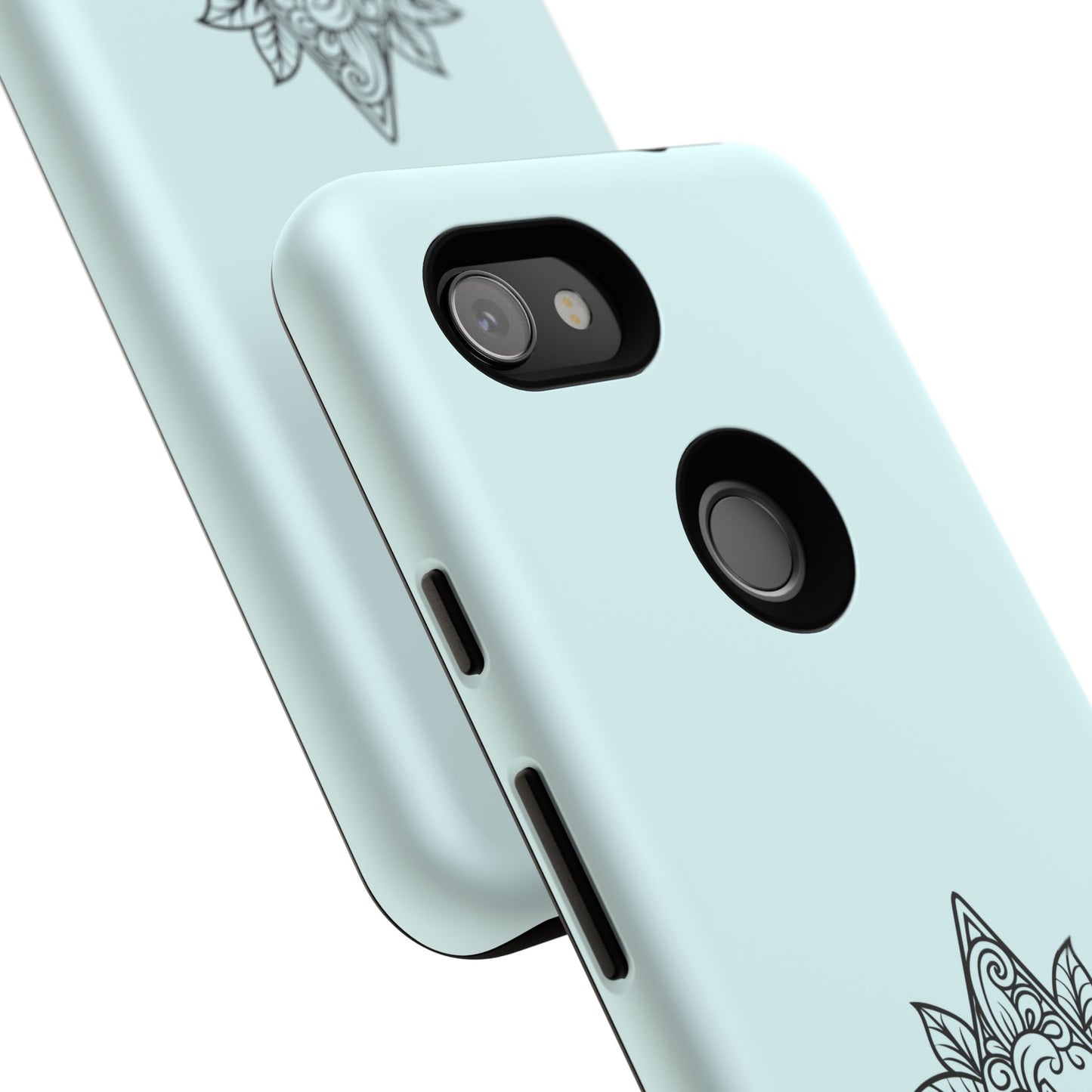 Personalized Tough Phone Case, Floral Monogram Cell Phone Cover, Custom Protective Case, Unique Gift, Birthday, Graduation