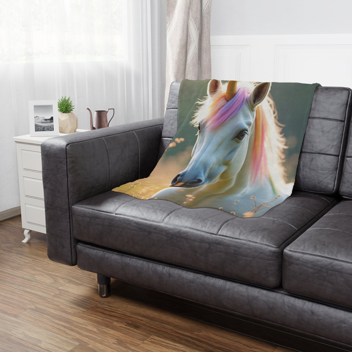 Unicorn Minky Blanket – Soft Rainbow-Maned Fantasy Throw for Kids & Gift