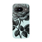 Elegant Floral Phone Case, Tough Cases for iPhones, Black Rose Design, Gift for Her, Stylish Phone Cover, Birthday Gifts