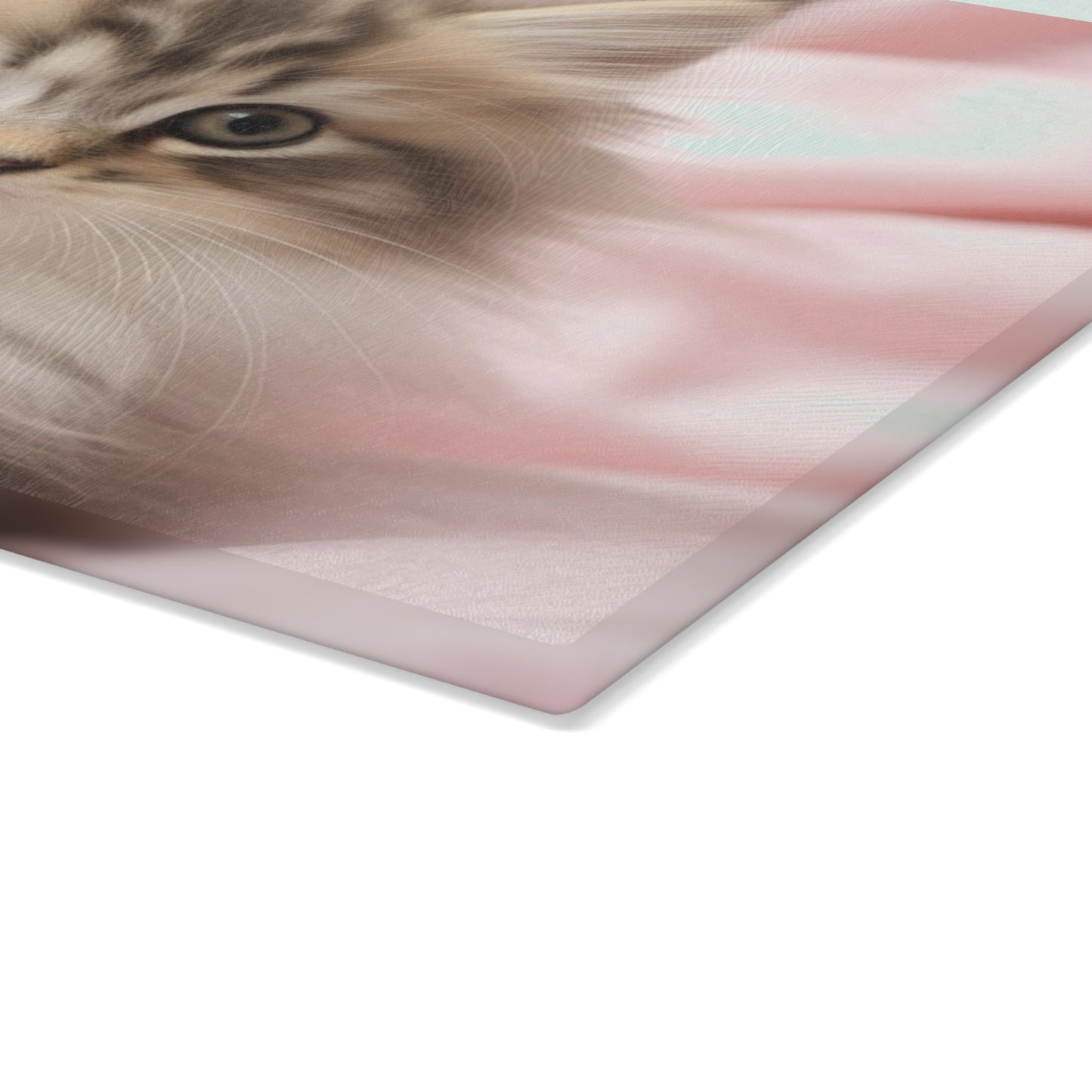 Adorable Kitten Glass Cutting Board  Kitchen Decor