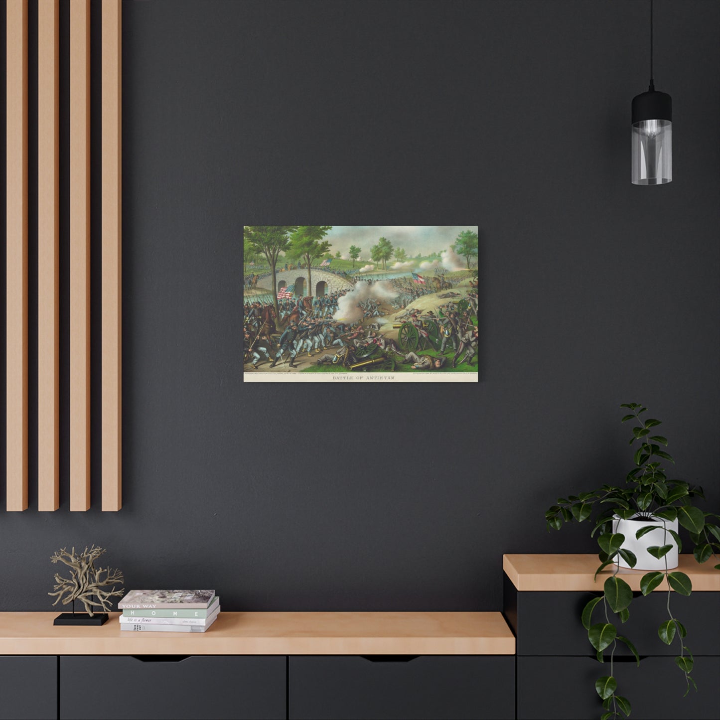 Antietam Battle Canvas Print — Civil War Historical Wall Art (Matte Stretched)