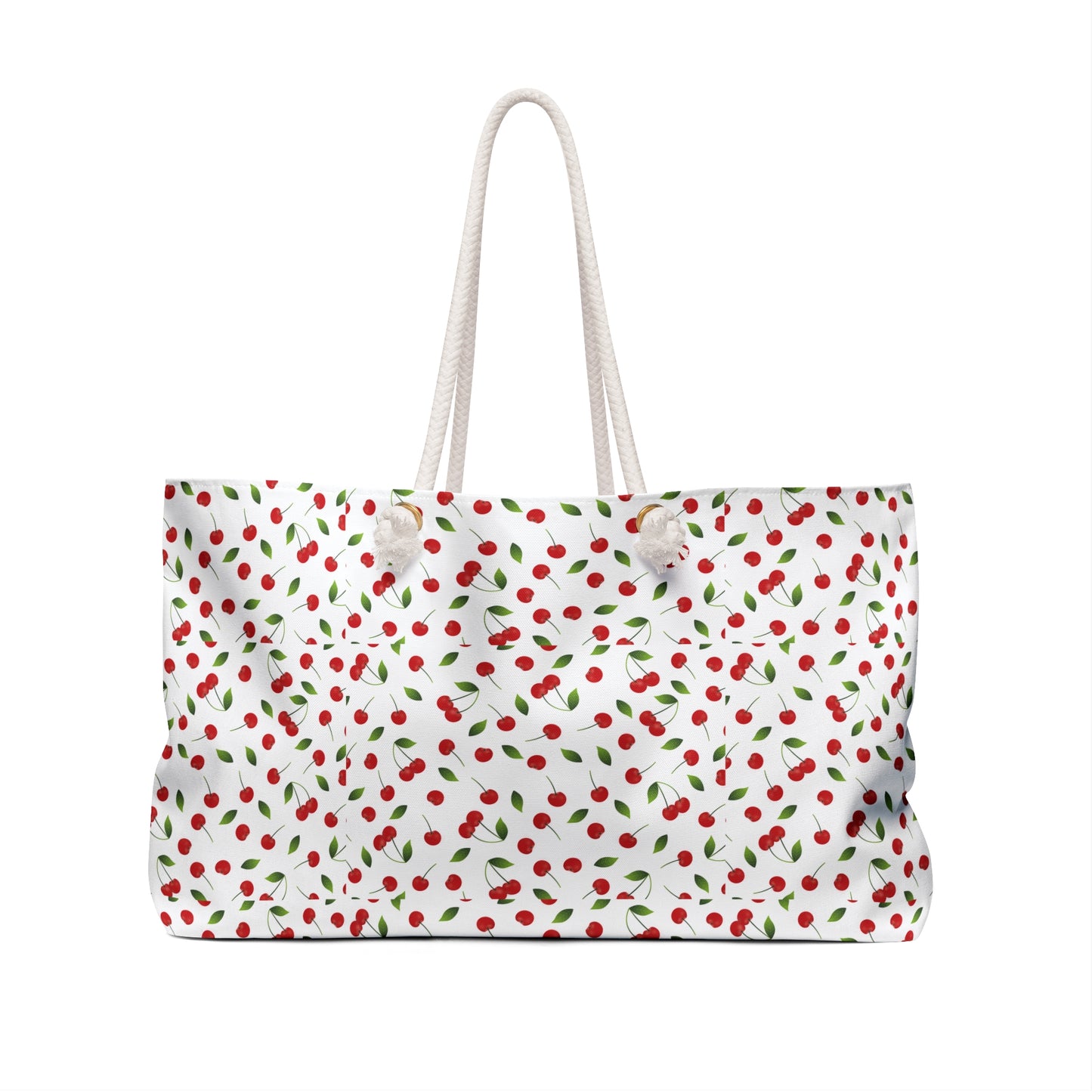 Charming Floral Weekender Bag, Travel Tote, Summer Beach Bag, Cute Grocery Bag, Berry Print Overnight Carryall, Gift for Her