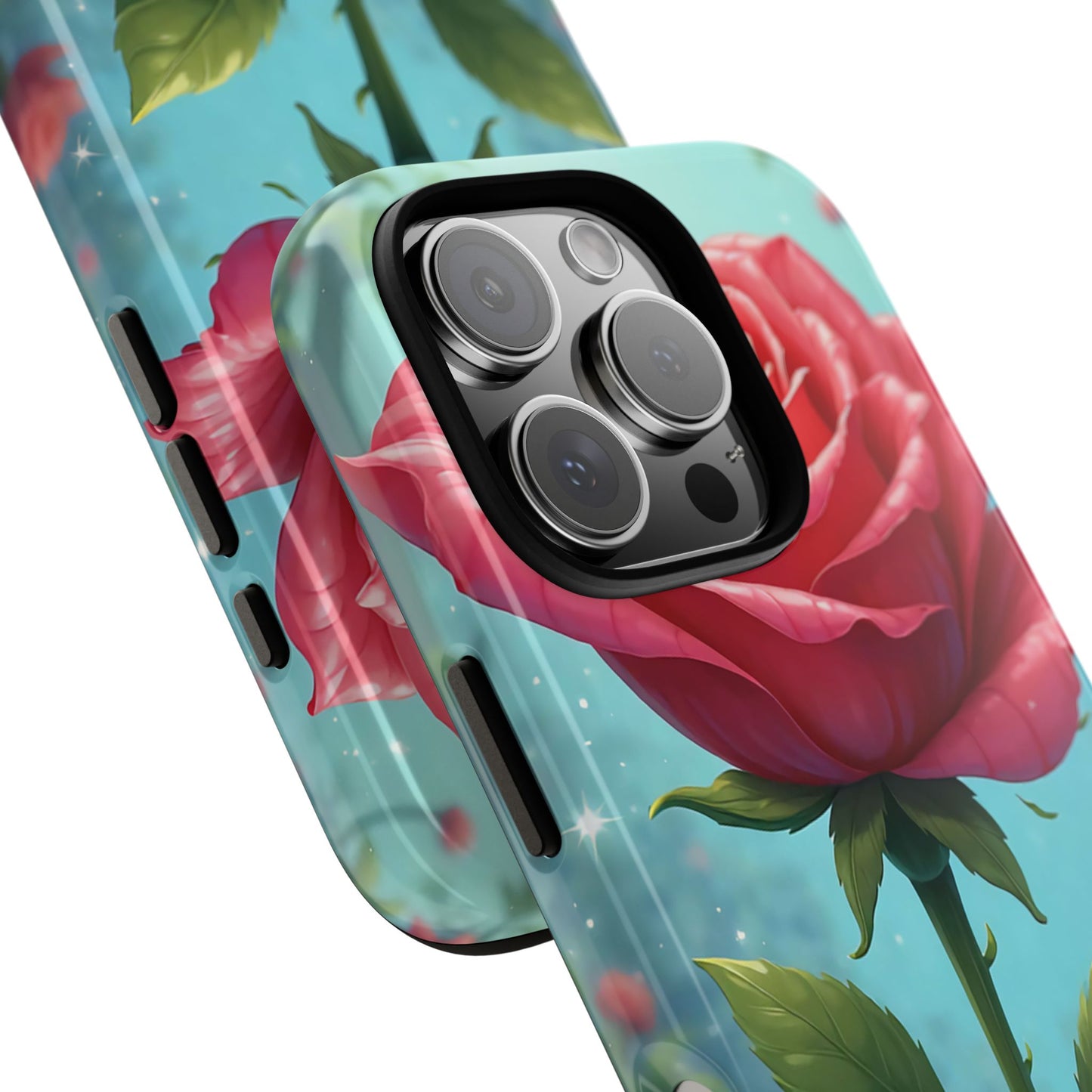 Floral Phone Case, Tough Cases with Elegant Rose Design, Stylish iPhone Cover, Rose Flower Gift for Nature Lovers, Unique Mobile Accessories
