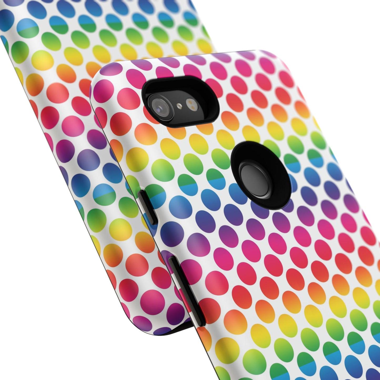 Rainbow Dot Phone Case, Colorful Phone Cover, Fun Phone Accessory, Gift for Friends, Trendy Mobile Case