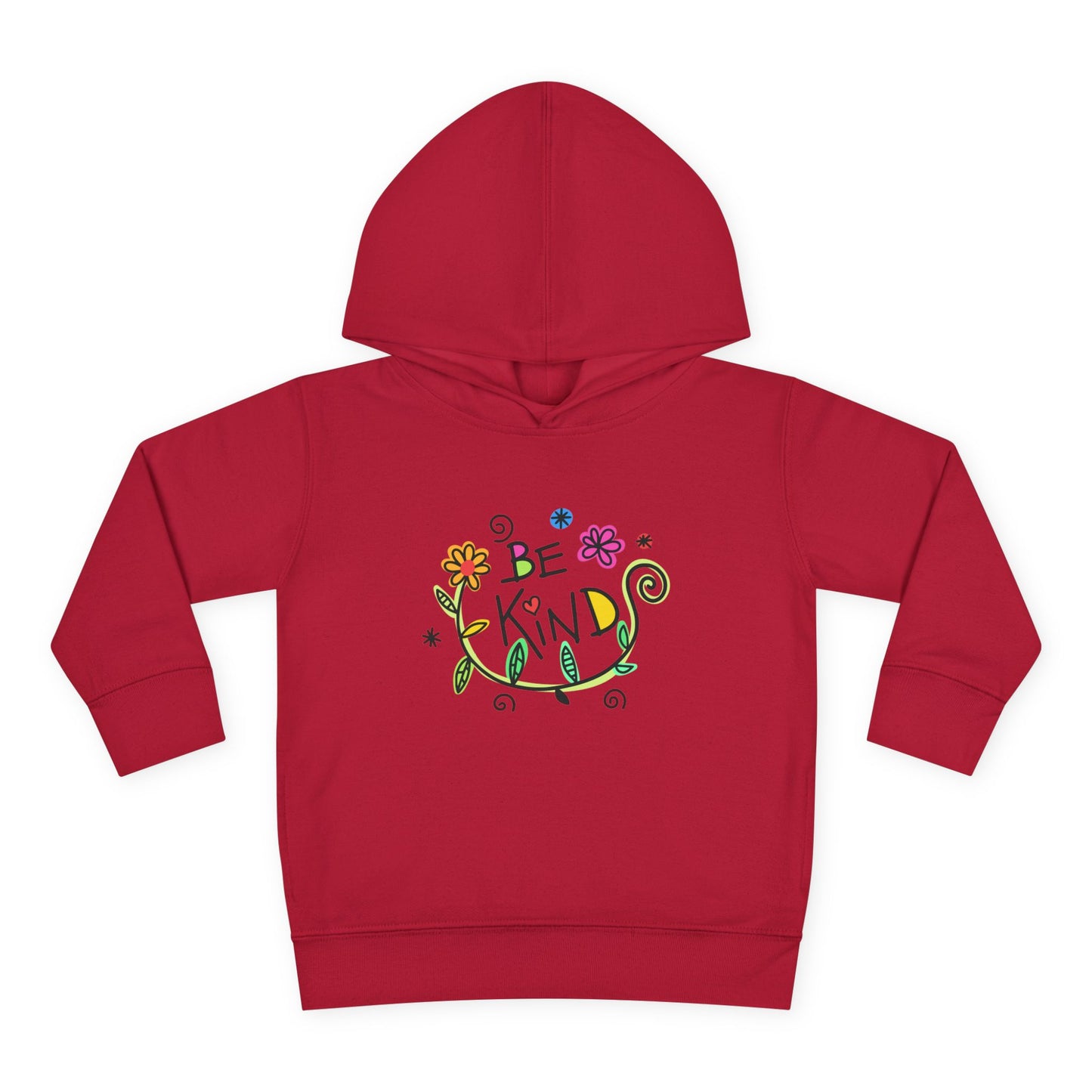 Toddler Fleece Hoodie - 'Be Kind' Floral Design, Cozy Kids Pullover, Cute Gift for Toddlers, Everyday Wear, Spring Outfit