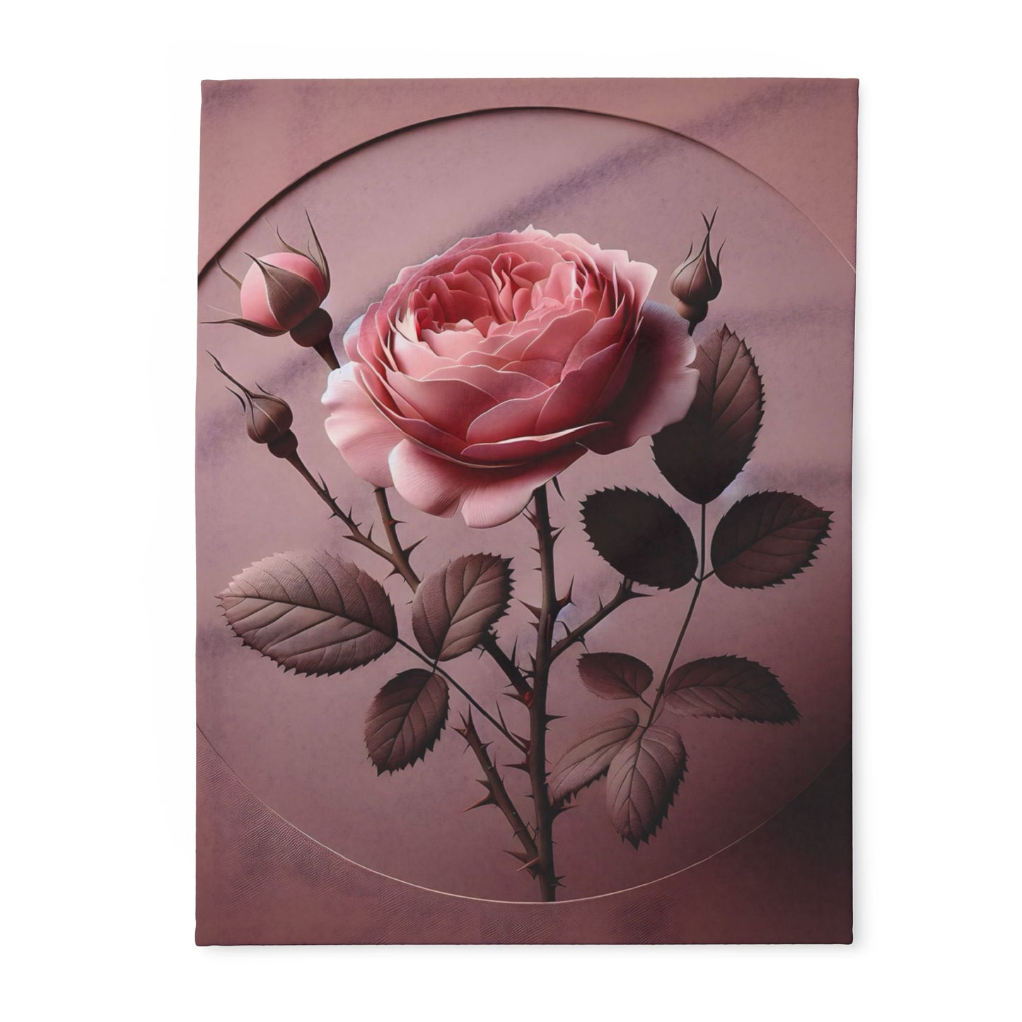 Elegant Rose Arctic Fleece Blanket - Cozy Home Decor, Floral Throw Blanket, Birthday Gift, Wedding Present, Living Room Accent