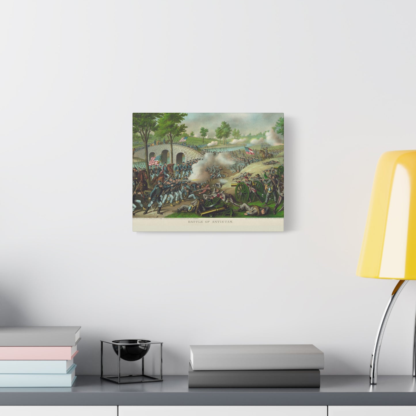 Antietam Battle Canvas Print — Civil War Historical Wall Art (Matte Stretched)