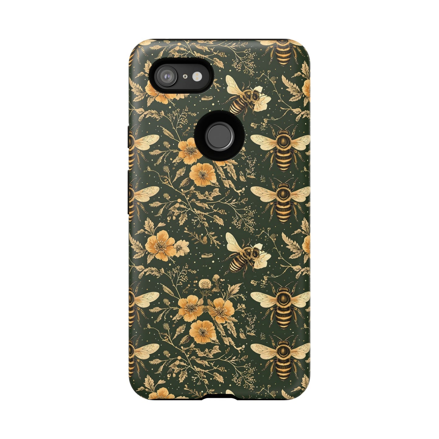 Nature-Inspired Phone Case, Tough Cases for Nature Lovers, Floral Bee Design, Eco-Friendly Gift, Summer Vibes, Trendy Phone Accessory,