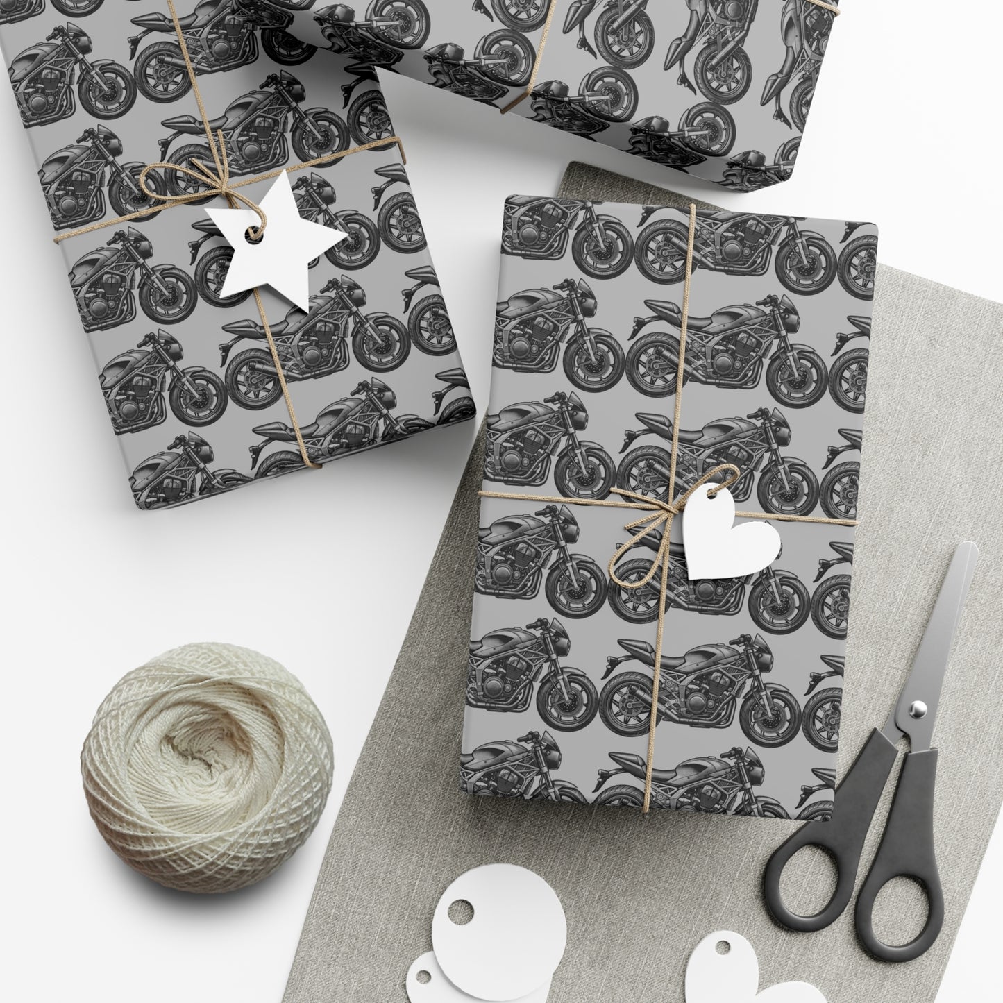 Motorcycle Gift Wrap Papers, Biker Party Wrapping Paper, Motorcycle Lover Presents, Unique Gift Wrap, Birthday and Christmas Wrapping