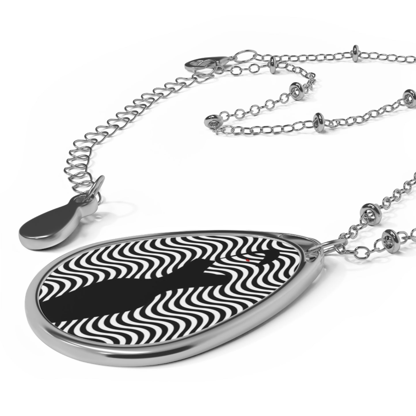 Elegant Oval Necklace, Minimalist Pendant Jewelry, Perfect Gift for Her