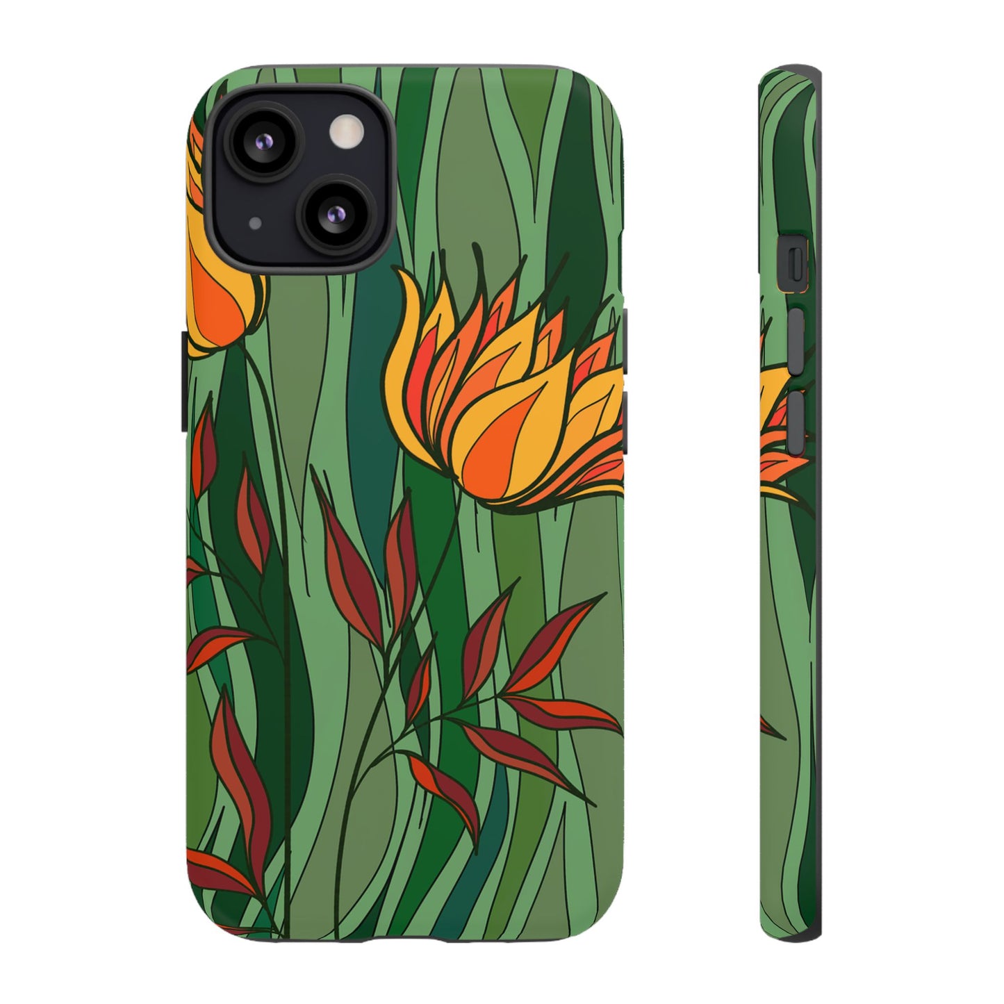 Vibrant Floral Phone Case, Nature-Inspired Tough Case, Eco-Friendly Cover, Unique Gift for Nature Lovers, Spring Decor