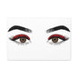 Red Lashes Wall Art Canvas — Glam Eyes Makeup Decor