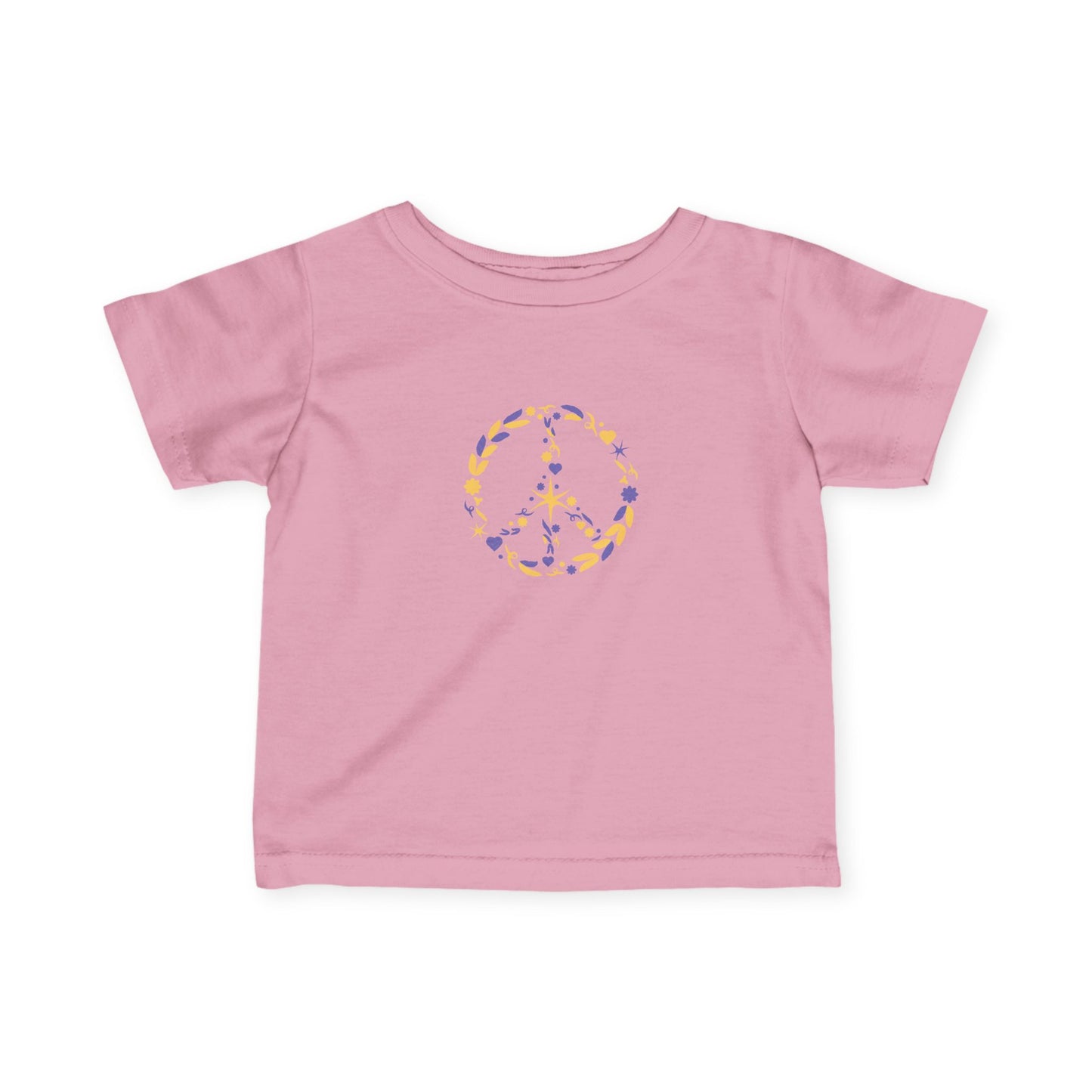 Infant Peace Symbol Tee, Baby Shirt, Toddler T-Shirt, Cute Infant Apparel, Gift for New Parents, Kids' Fashion