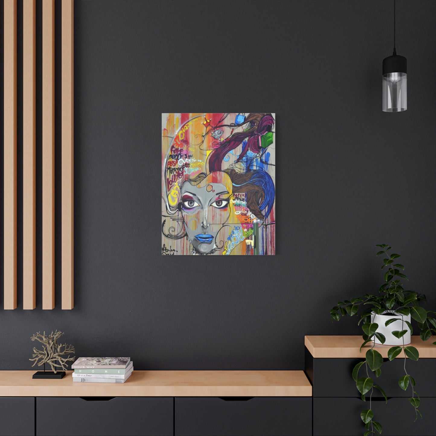 Colorful Graffiti Portrait Canvas