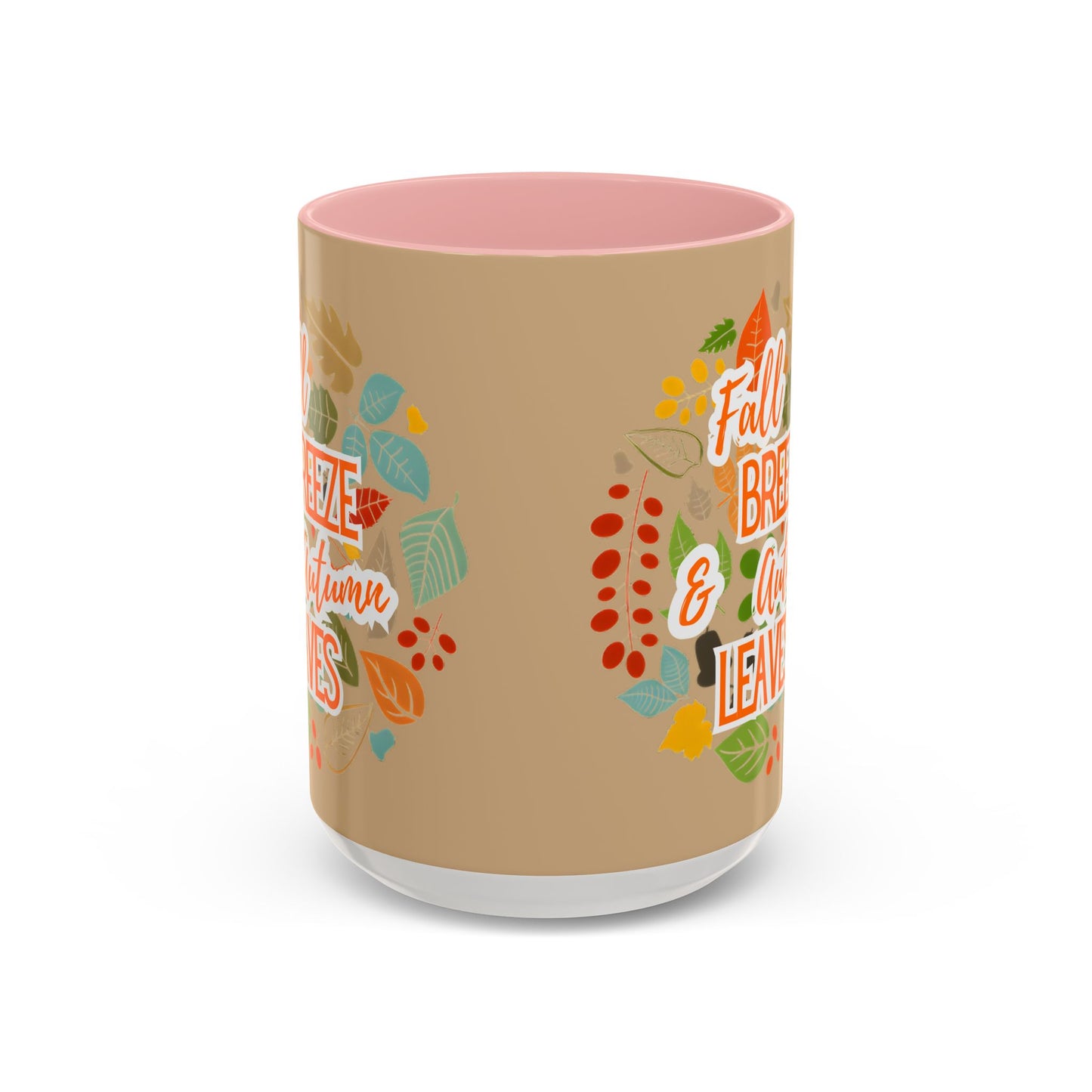 Fall Breeze & Leaves Coffee Mug, Autumn Mug, Seasonal Drinkware, Cozy Kitchen Decor, Perfect Gift for Fall Lovers
