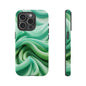 Stylish Phone Case, Tough Case, Green Abstract Design, Cell Phone Cover, Unique Gift, Trendy Accessory