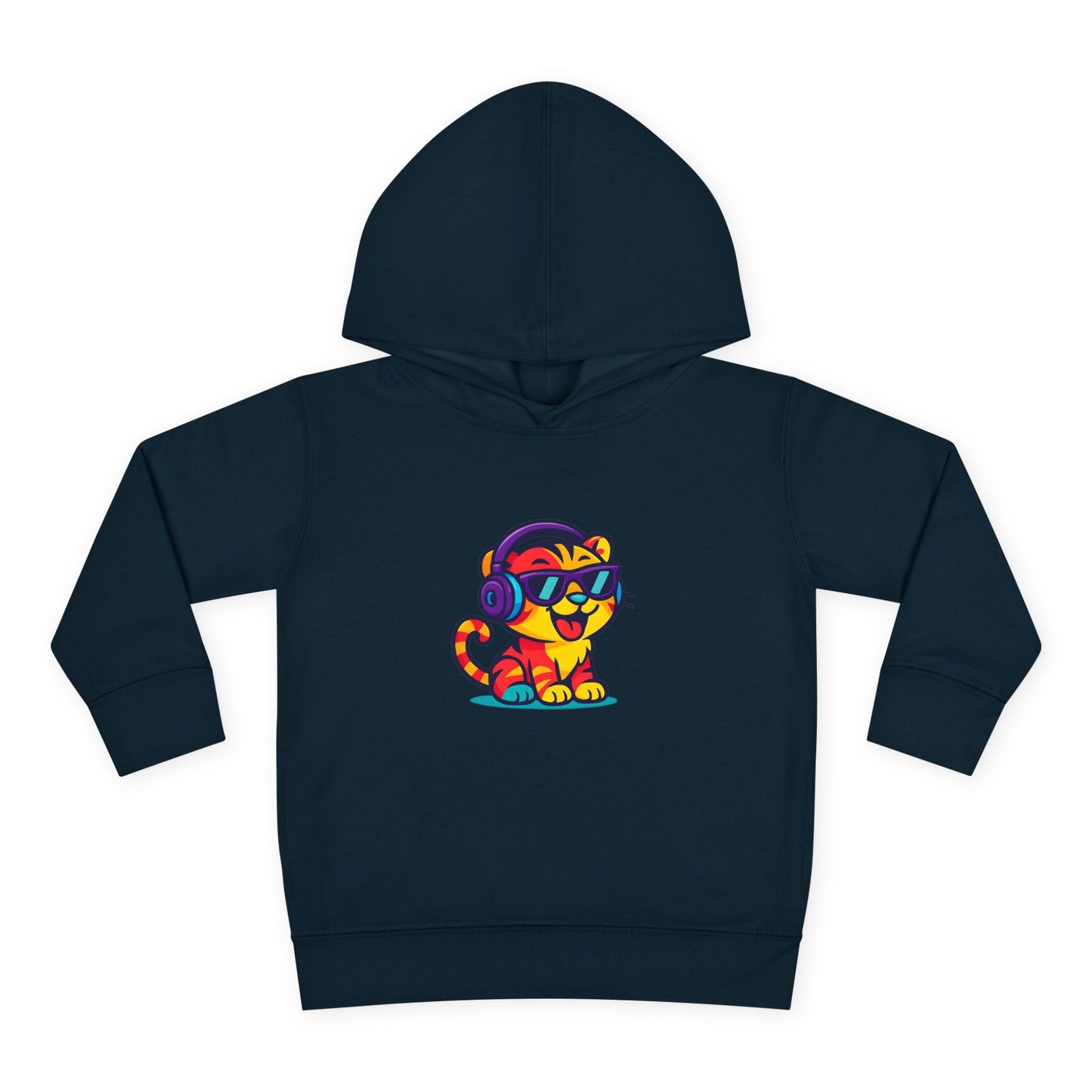 Cool Cat Toddler Hoodie - Fleece Pullover with Colorful Lion Design, Kids Clothing, Fun Gift, Casual Wear, Playtime Essentials
