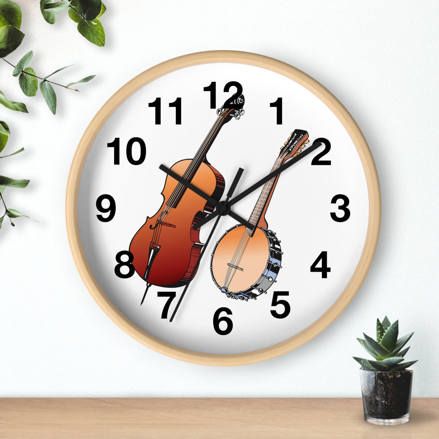 Musical Instruments Wall Clock, Perfect for Musicians, Home Decor, Gift for Music Lovers, Classroom Accents, Vibrant Art