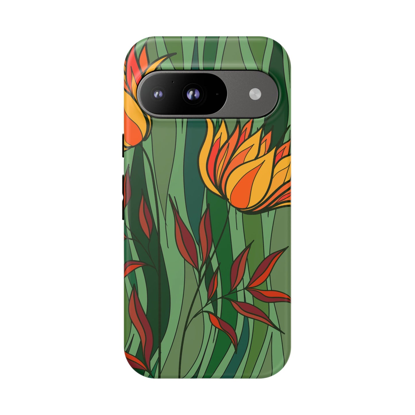 Vibrant Floral Phone Case, Nature-Inspired Tough Case, Eco-Friendly Cover, Unique Gift for Nature Lovers, Spring Decor
