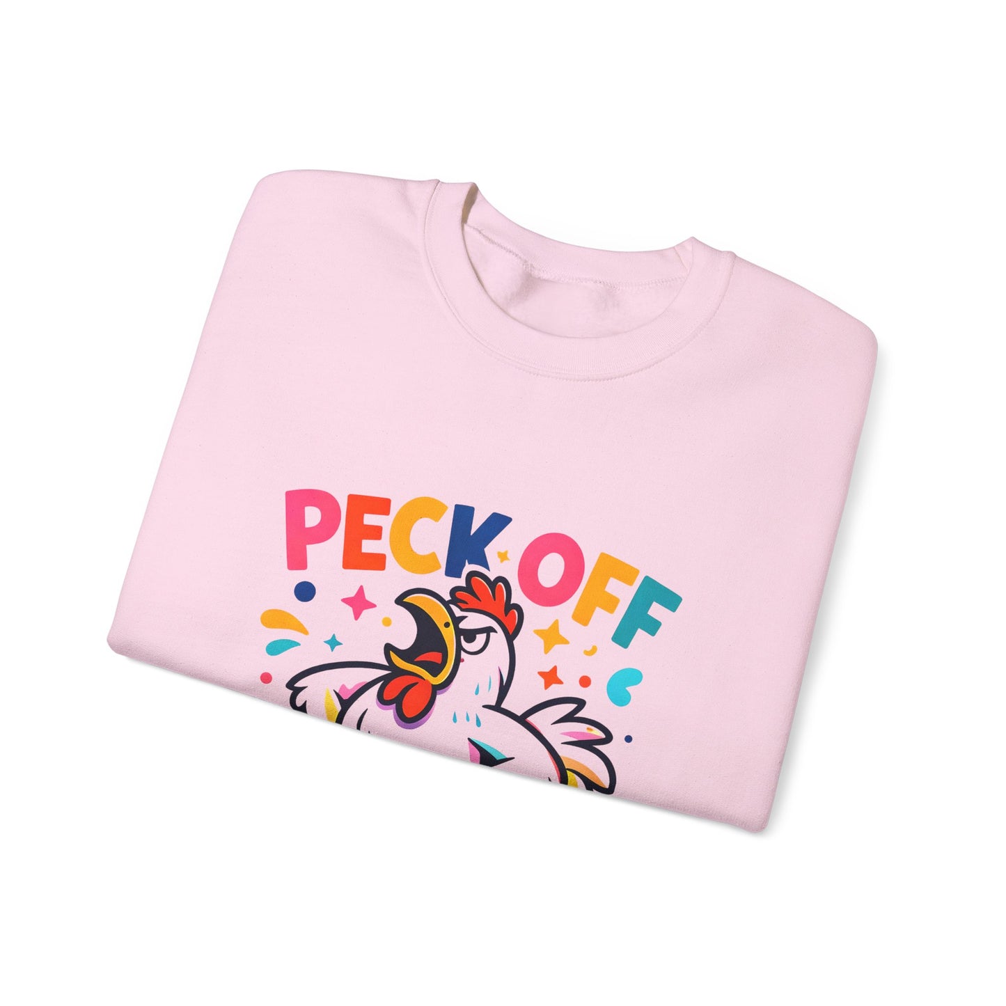 Peck Off Crewneck Sweatshirt – Funny Chicken Graphic Pullover