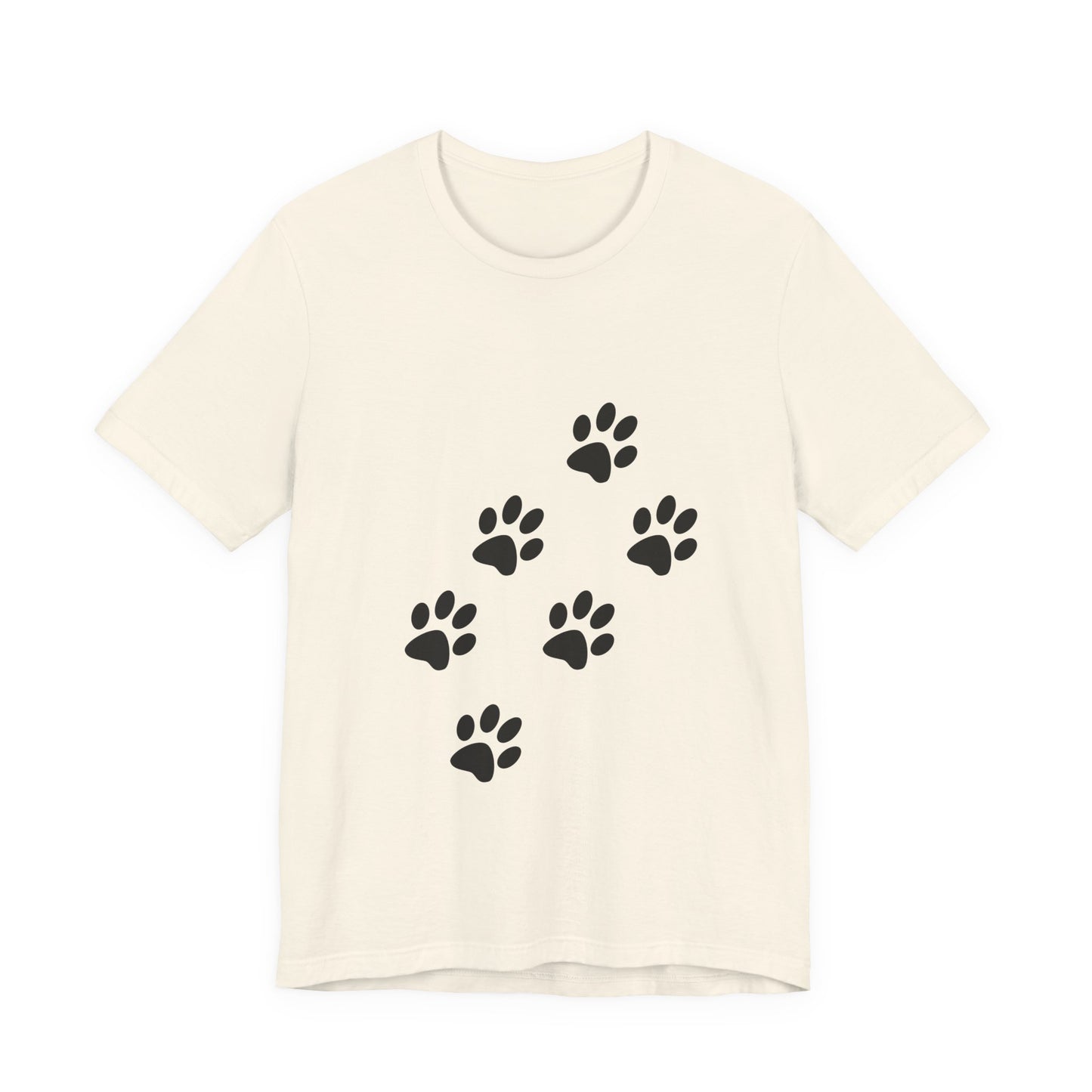 Paw Print Short Sleeve Tee | Unisex Animal Lover Shirt, Pet Owner Gift, Casual Wear, Gifts for Dog Lovers, Comfortable T-Shirt