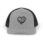 Heart-Shaped Love Snapback Trucker Cap, Adjustable Hat for Friends, Gifts for Couples, Valentine’s Day Cap, Casual Wear, Stylish Sun Hat