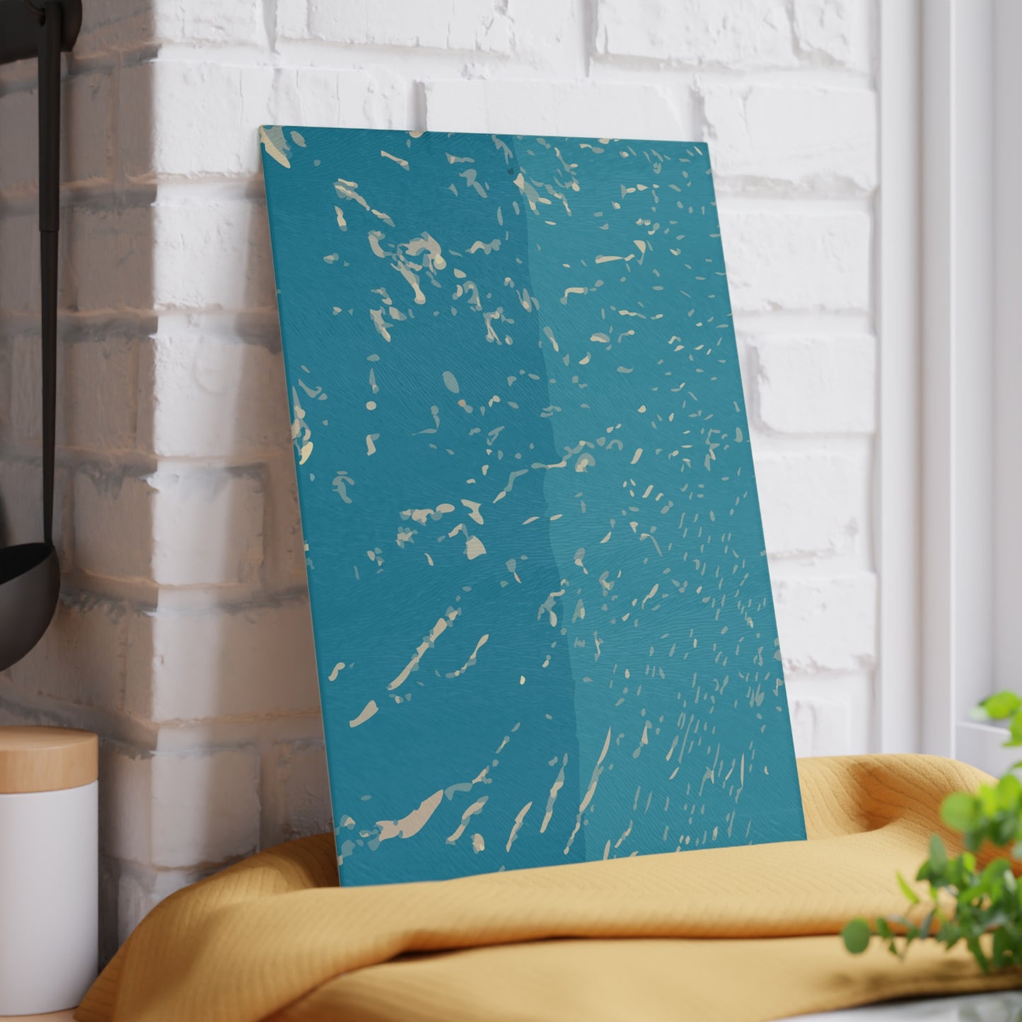 Aqua Wave Glass Cutting Board | Kitchen Decor, Unique Gift, Cooking Accessory, Home Chef Essentials, Wedding Registry