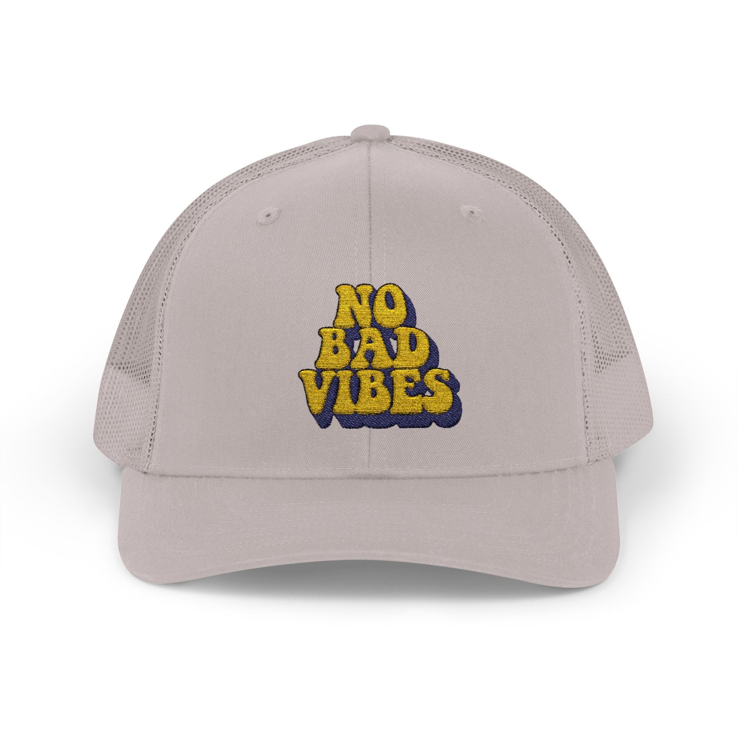 No Bad Vibes Snapback Trucker Cap | Casual Summer Hat, Gift for Her, Trendy Accessory, Outdoor Fun, Festival Wear