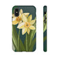 Floral Phone Case - Yellow Daffodil Design, Tough Phone Cover, Spring Decor, Floral Gift, Nature-Inspired Accessories