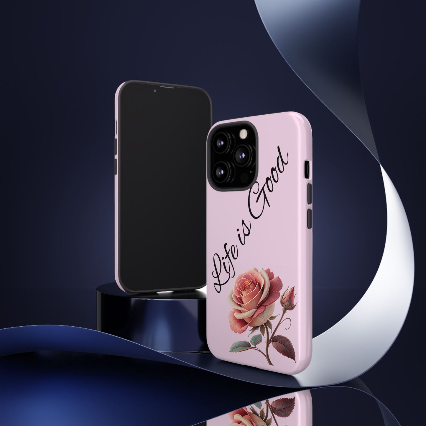 Roses & Positivity Phone Case - Floral Design, Life is Good, Tough Cases for Everyday Wear, Gift for Friends, Mother's Day, Spring [...]