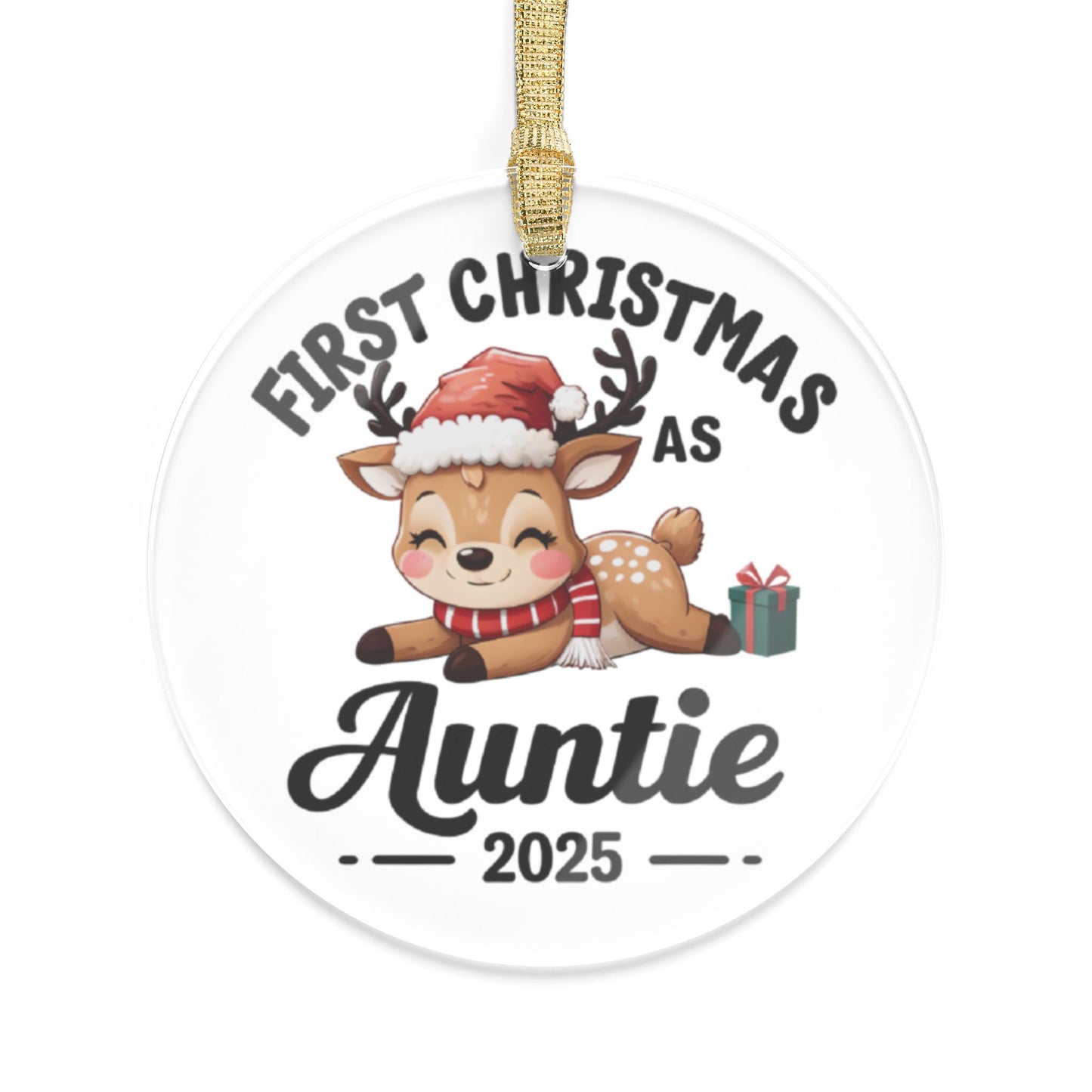 Personalized Acrylic Ornaments for New Aunts | First Christmas as Auntie 2025, Holiday Decor, Unique Gift, Keepsake, Tree Decoration, [...]
