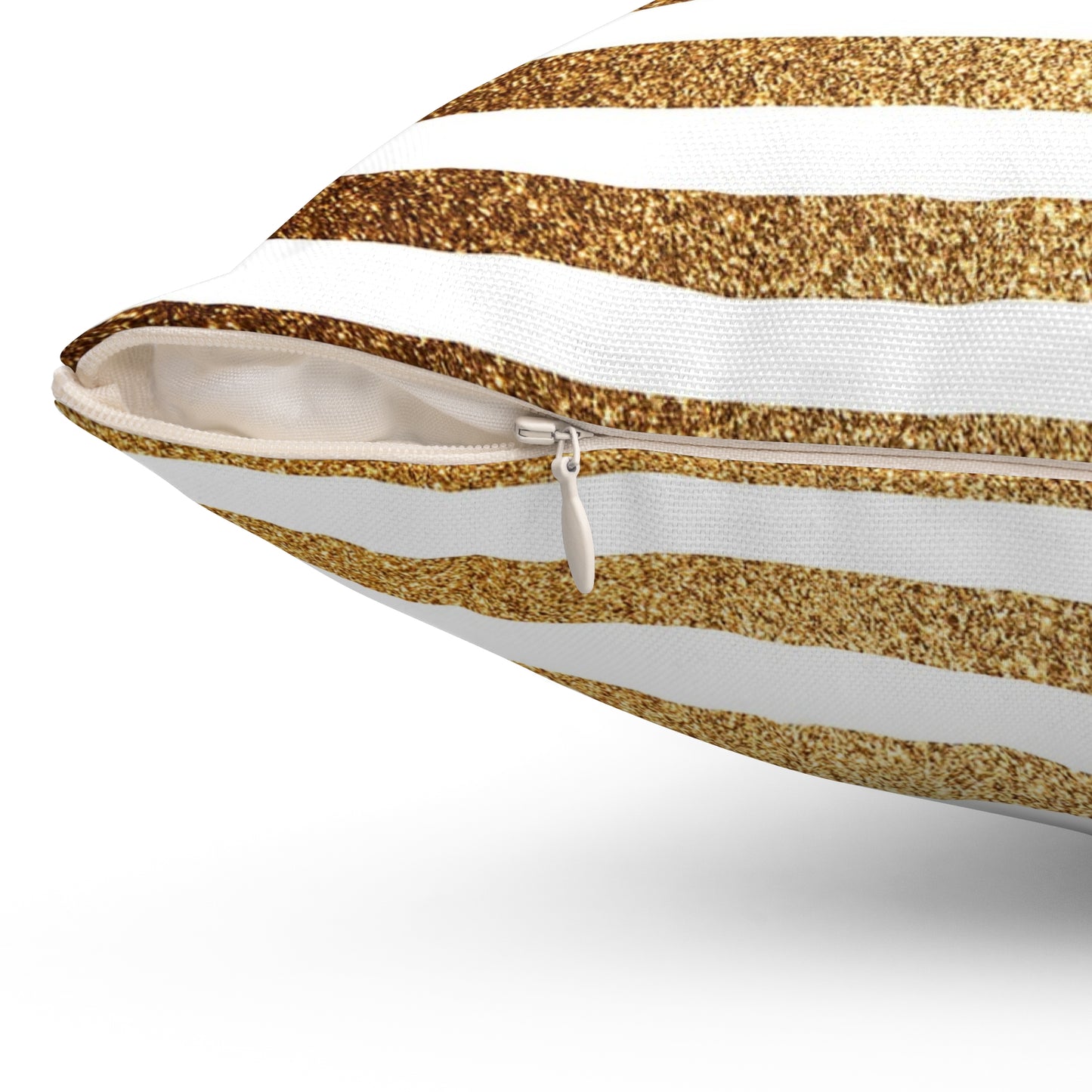 Golden Stripes Decorative Pillow, Modern Home Decor, Cozy Living Room Cushion, Throw Pillow for Bed, Gift for Housewarming