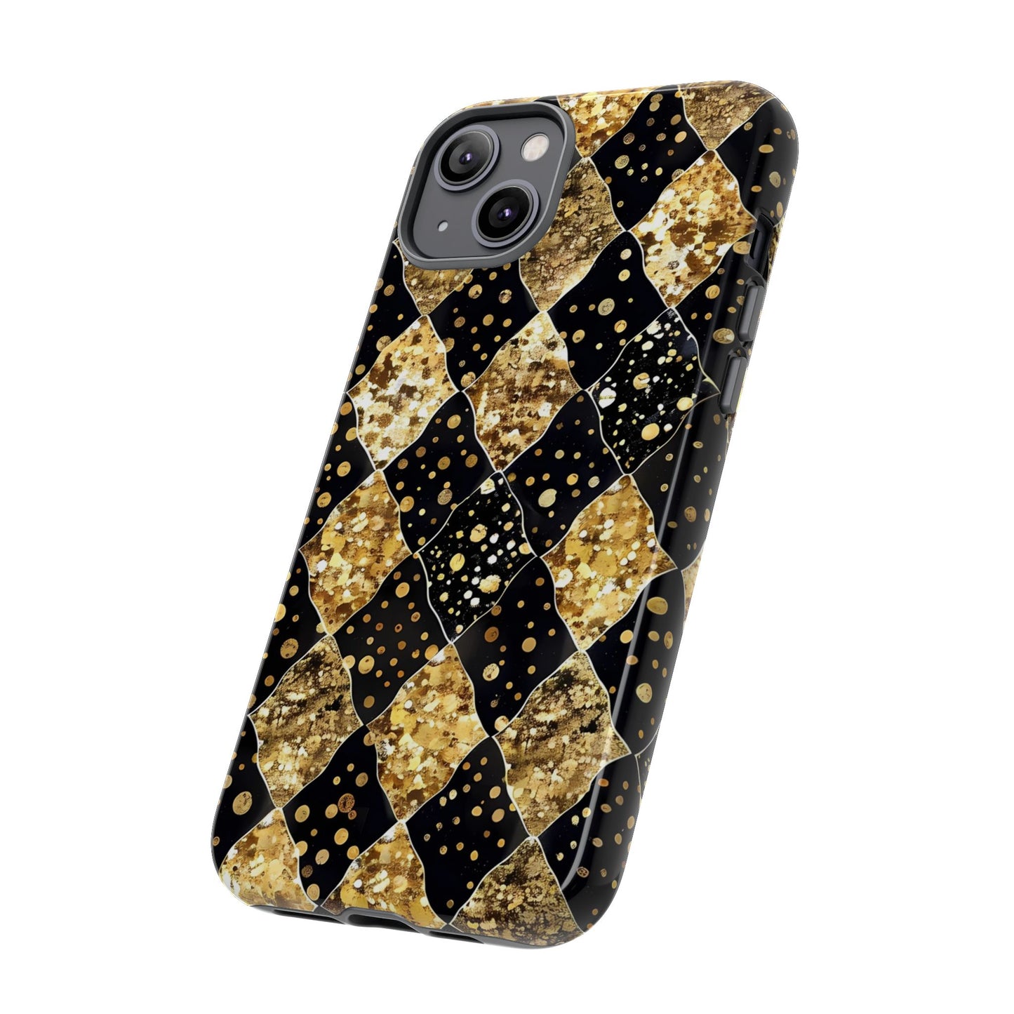 Elegant Gold & Black Phone Case for Tough Protection