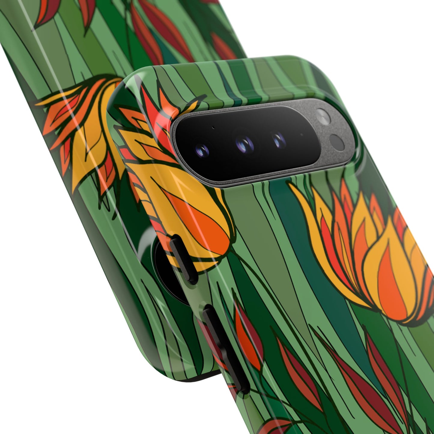Vibrant Floral Phone Case, Nature-Inspired Tough Case, Eco-Friendly Cover, Unique Gift for Nature Lovers, Spring Decor