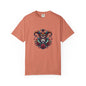 Vibrant Unisex Garment-Dyed T-shirt Featuring Colorful Jester Design, Festival Fashion
