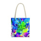 Vibrant Abstract Tote Bag Colorful Shopping Bag, Beach Tote