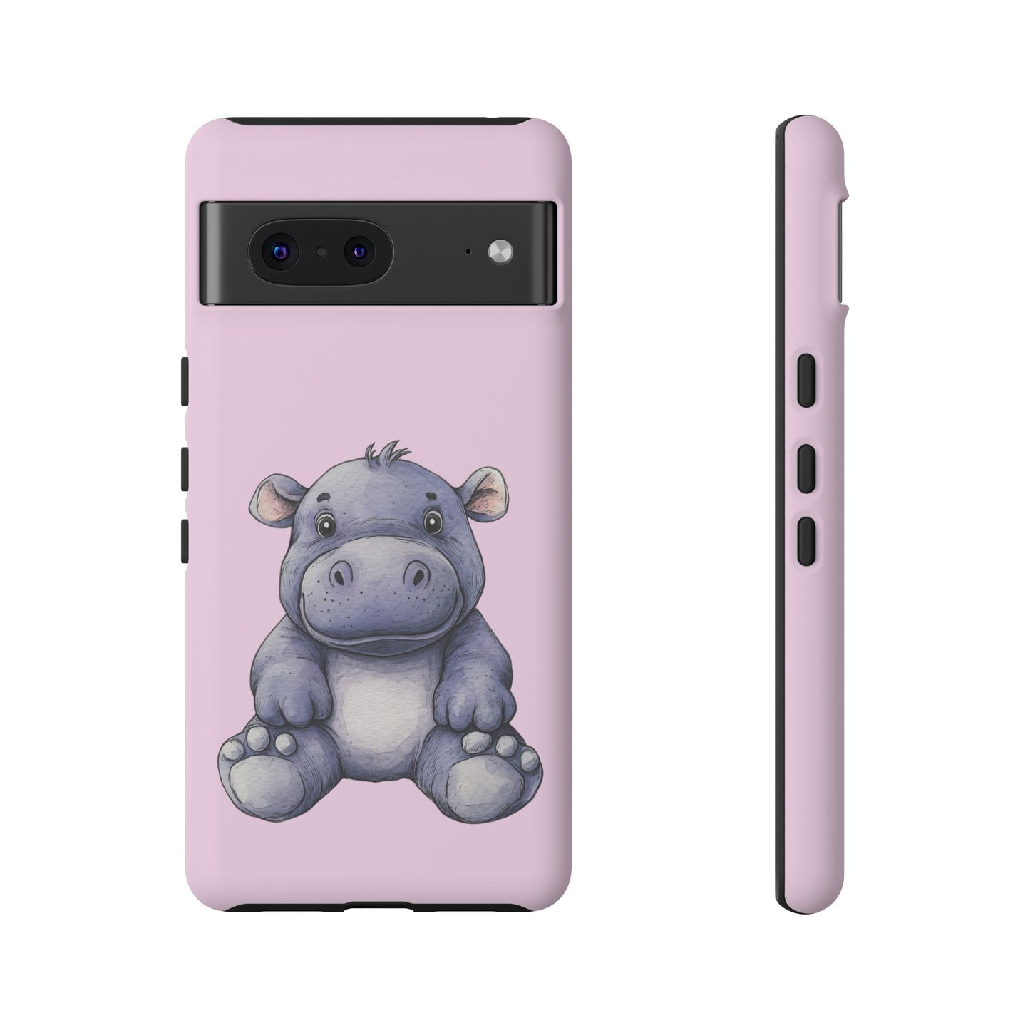 Cute Hippo Phone Case - Tough Cases, Animal Phone Cover, Kawaii Accessories, Gifts for Kids, Unique Tech Gear