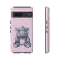 Cute Hippo Phone Case - Tough Cases, Animal Phone Cover, Kawaii Accessories, Gifts for Kids, Unique Tech Gear