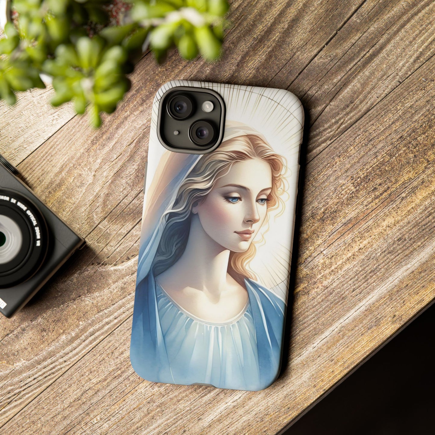Beautiful Mary Phone Case, Tough Phone Case, Inspirational Tech Accessory, Gift for Her, Religious Phone Cover